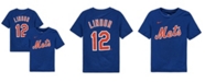Nike Preschool Big Boys and Girls Francisco Lindor Royal New York Mets Name Number T-Shirt